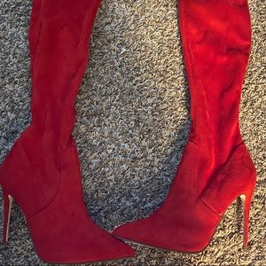 thigh high red never worn no box